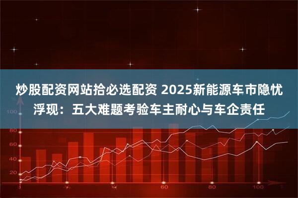 炒股配资网站拾必选配资 2025新能源车市隐忧浮现:五大难题考验车主耐心与车企责任